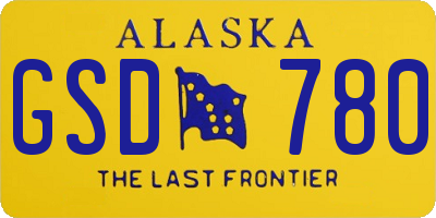 AK license plate GSD780