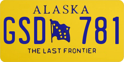 AK license plate GSD781