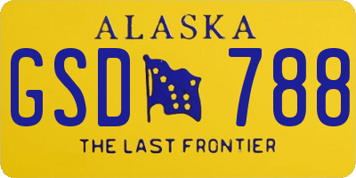 AK license plate GSD788