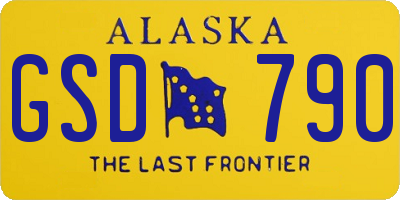 AK license plate GSD790