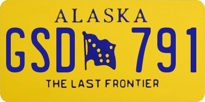 AK license plate GSD791