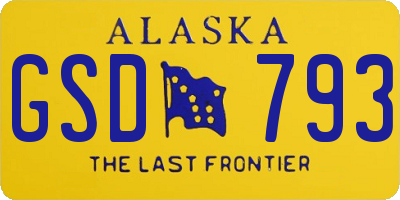 AK license plate GSD793