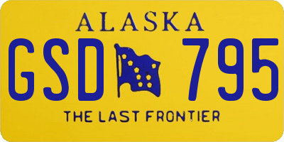 AK license plate GSD795