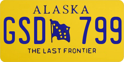 AK license plate GSD799