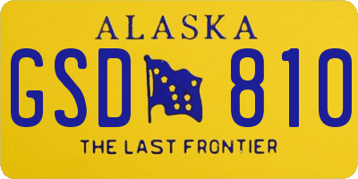 AK license plate GSD810