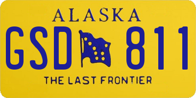 AK license plate GSD811