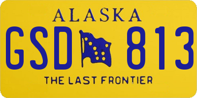 AK license plate GSD813