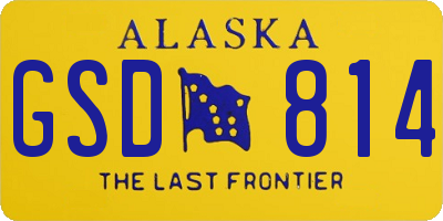 AK license plate GSD814