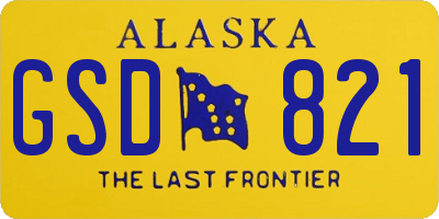 AK license plate GSD821