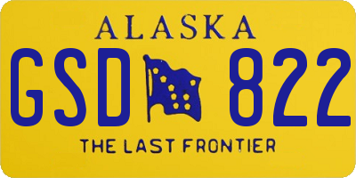 AK license plate GSD822