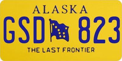 AK license plate GSD823