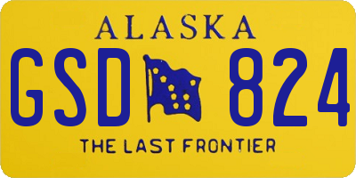 AK license plate GSD824