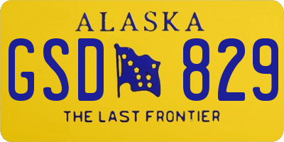 AK license plate GSD829