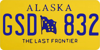 AK license plate GSD832