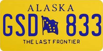 AK license plate GSD833