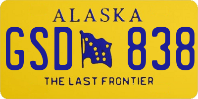 AK license plate GSD838