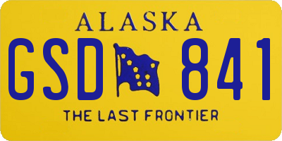 AK license plate GSD841