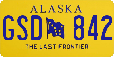 AK license plate GSD842