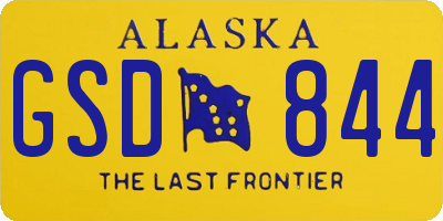 AK license plate GSD844