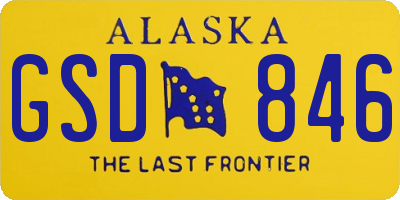 AK license plate GSD846