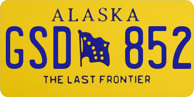 AK license plate GSD852