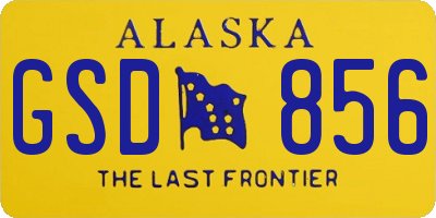 AK license plate GSD856