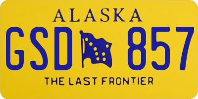 AK license plate GSD857