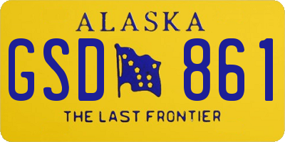 AK license plate GSD861