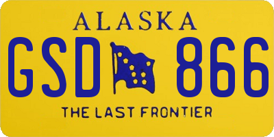 AK license plate GSD866