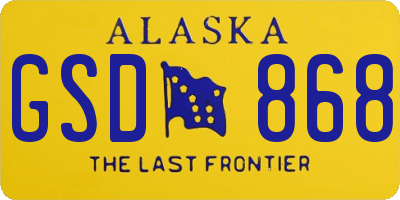 AK license plate GSD868