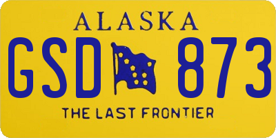 AK license plate GSD873