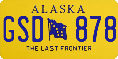 AK license plate GSD878