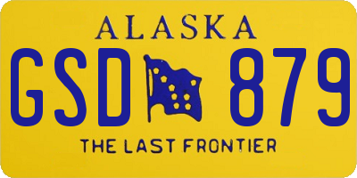 AK license plate GSD879