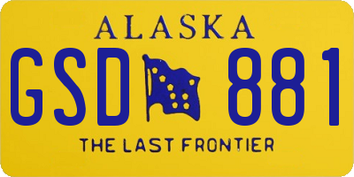 AK license plate GSD881