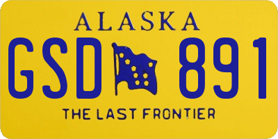 AK license plate GSD891