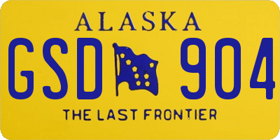 AK license plate GSD904