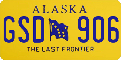 AK license plate GSD906