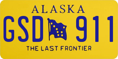 AK license plate GSD911