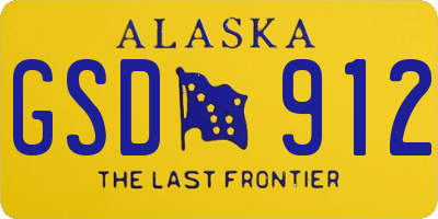 AK license plate GSD912