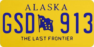 AK license plate GSD913