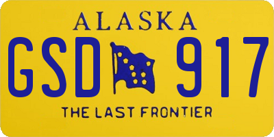 AK license plate GSD917