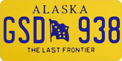 AK license plate GSD938