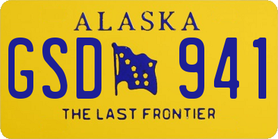 AK license plate GSD941