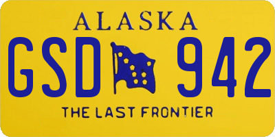 AK license plate GSD942