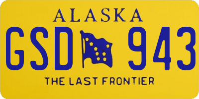 AK license plate GSD943