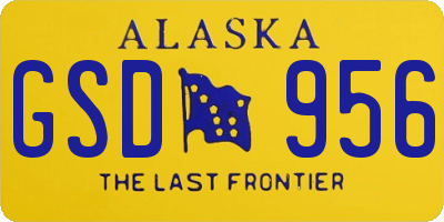 AK license plate GSD956