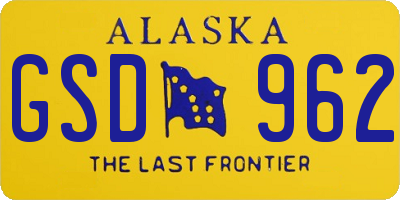 AK license plate GSD962