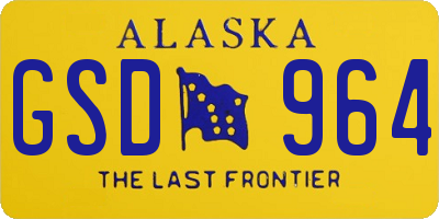 AK license plate GSD964