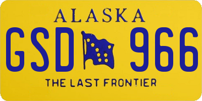 AK license plate GSD966