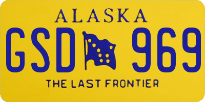 AK license plate GSD969